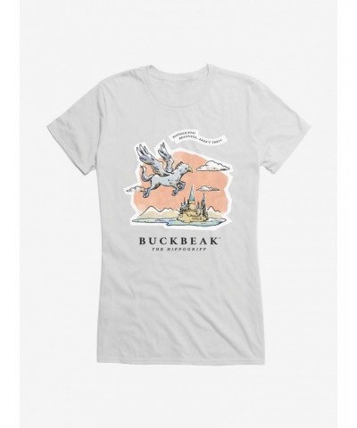 Harry Potter Watercolor Hippogriff Buckbeak Girls T-Shirt $9.36 T-Shirts