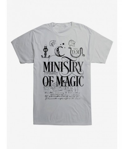 Harry Potter Ministry of Magic Text T-Shirt $7.84 T-Shirts