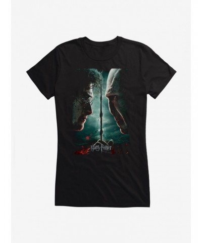 Harry Potter Deathly Hallows Part 2 Movie Poster Girls T-Shirt $9.36 T-Shirts