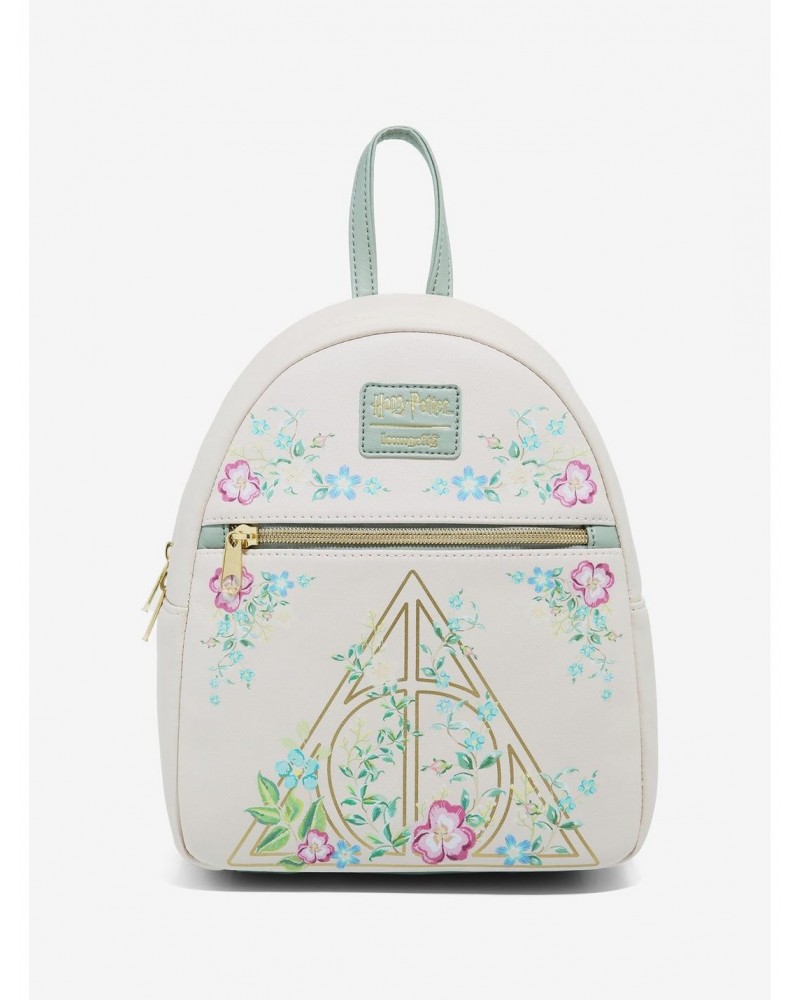 Loungefly Harry Potter Deathly Hallows Floral Mini Backpack $21.41 Backpacks