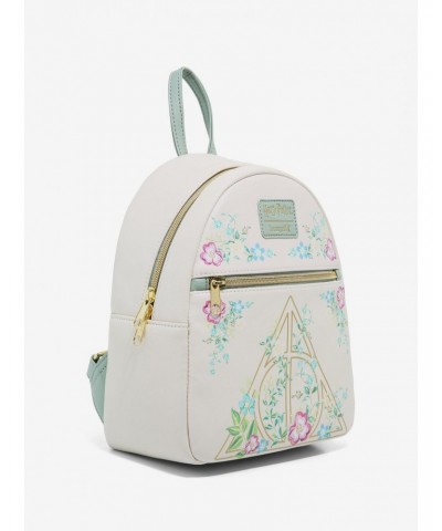 Loungefly Harry Potter Deathly Hallows Floral Mini Backpack $21.41 Backpacks