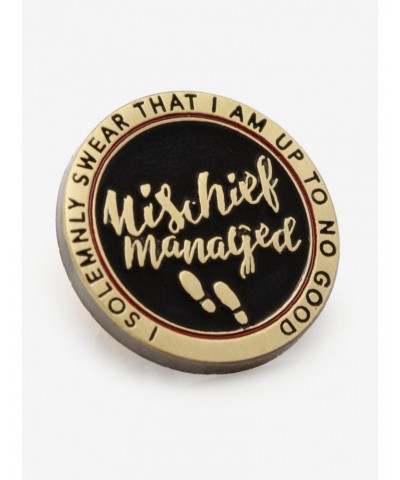 Harry Potter Mischief Managed Gold Lapel Pin $9.64 Pins