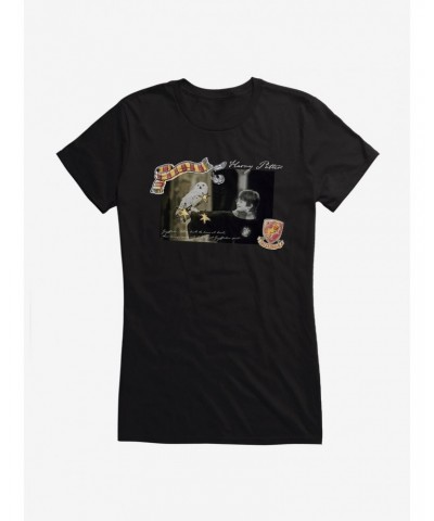 Harry Potter Hedwig And Harry Girls T-Shirt $6.37 T-Shirts