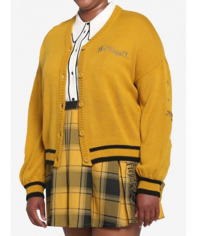Harry Potter Hufflepuff Skimmer Girls Cardigan Plus Size $16.77 Cardigans