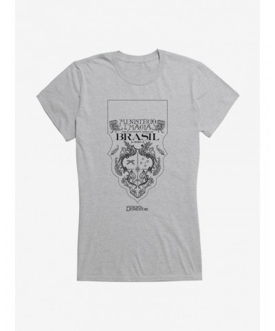 Fantastic Beasts: The Secrets Of Dumbledore Ministerio Da Magia Brasil Outline Girls T-Shirt $6.18 T-Shirts