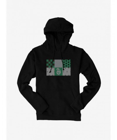Harry Potter Slytherin Checkered Patterns Hoodie $14.01 Hoodies