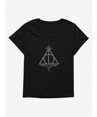 Harry Potter Deathly Hallows Symbol Girls T-Shirt Plus Size $8.79 T-Shirts