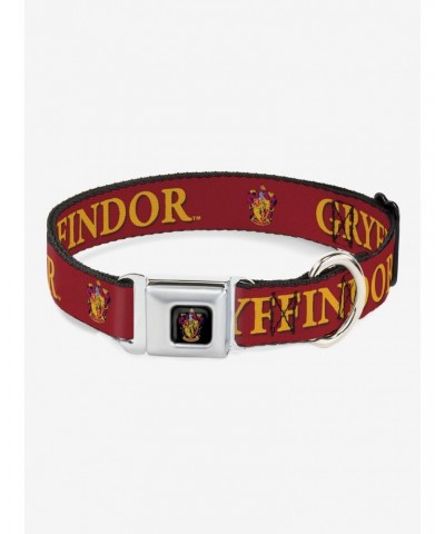 Harry Potter Gryffindor Crest Seatbelt Buckle Dog Collar $8.72 Pet Collars