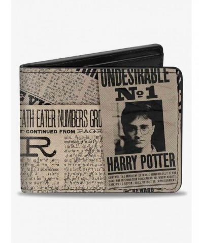 Harry Potter Newspaper Headlines Undesirable No 1 Bifold Wallet $8.15 Wallets