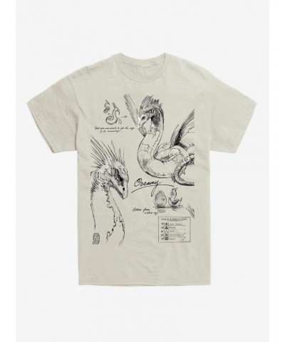 Fantastic Beasts Occamy Sketches T-Shirt $8.99 T-Shirts